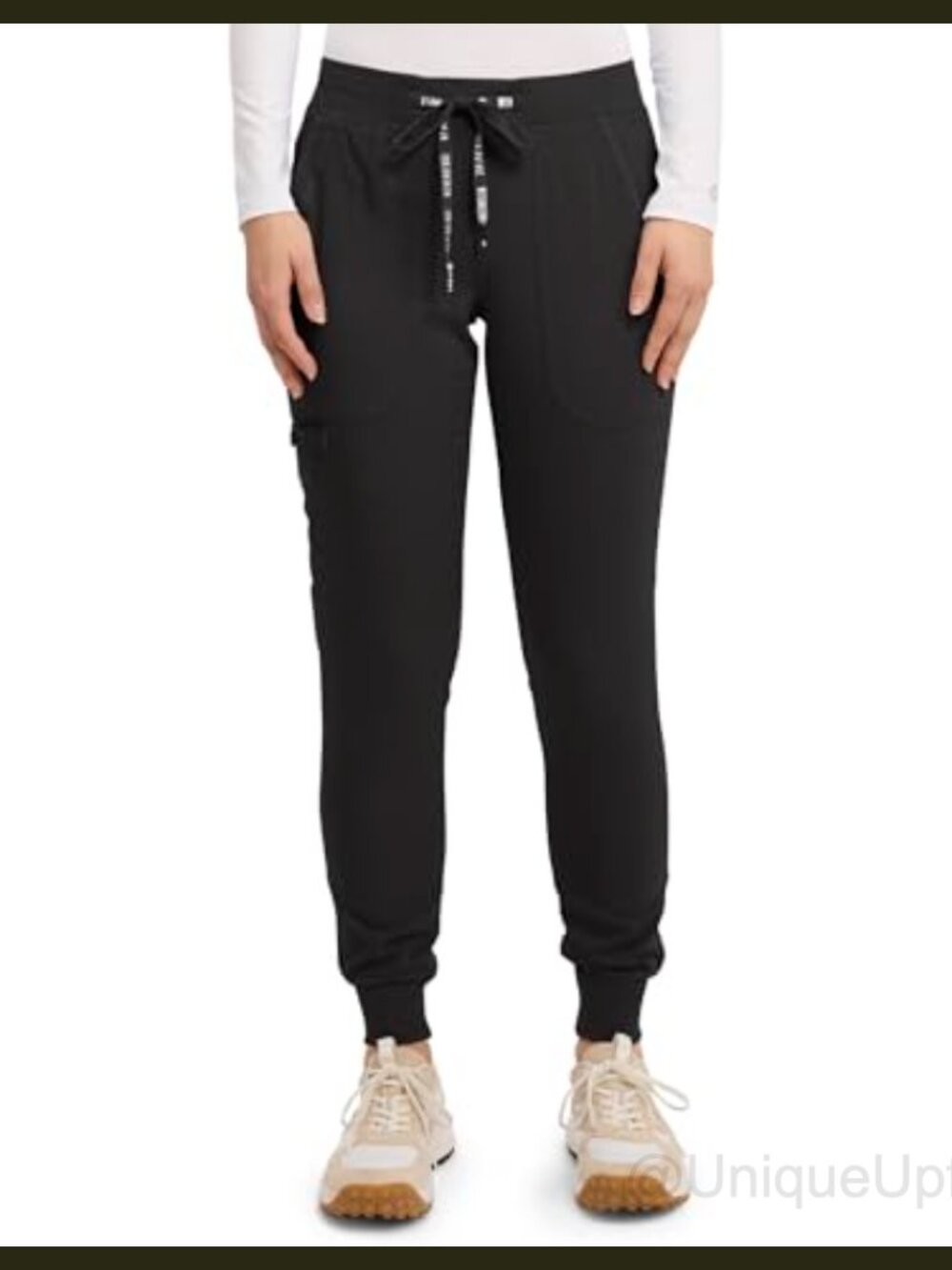 Med Couture Touch Jogger Scrub Pants Mid Rise Pull On 5 Pockets Nursing Yoga
